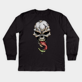 Vigilante Skull Kids Long Sleeve T-Shirt